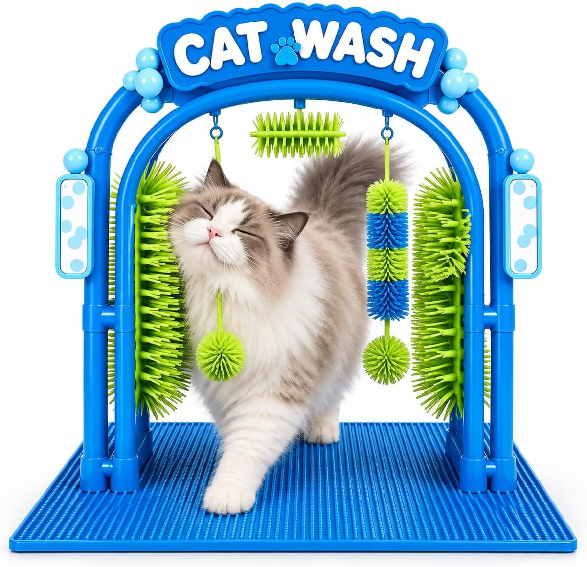 Cat Grooming Wash Station, Cat Car Wash Scratcher，1 Pcs