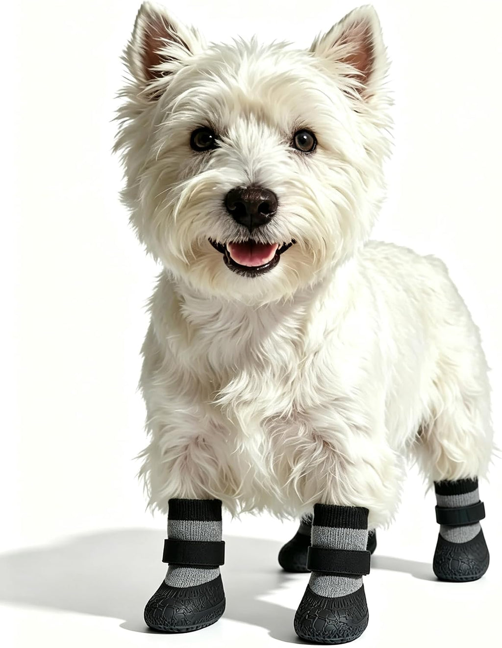 Small, Medium Dogs Socks with Anti Slip Sole Puppy Waterproof Boots Adjustable Pet Paw Protector