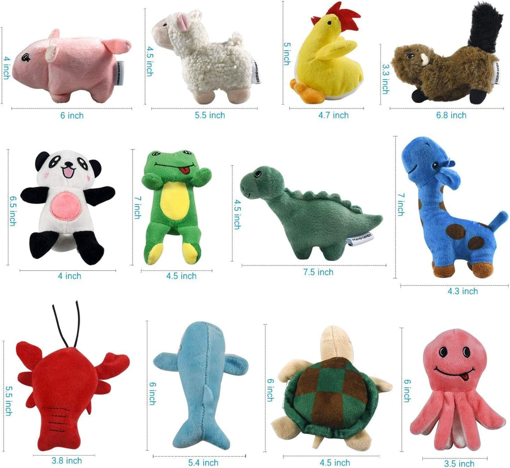 LEGEND SANDY Squeaky Plush Dog Toy Pack for Puppy, Small Puppy Chew Toys