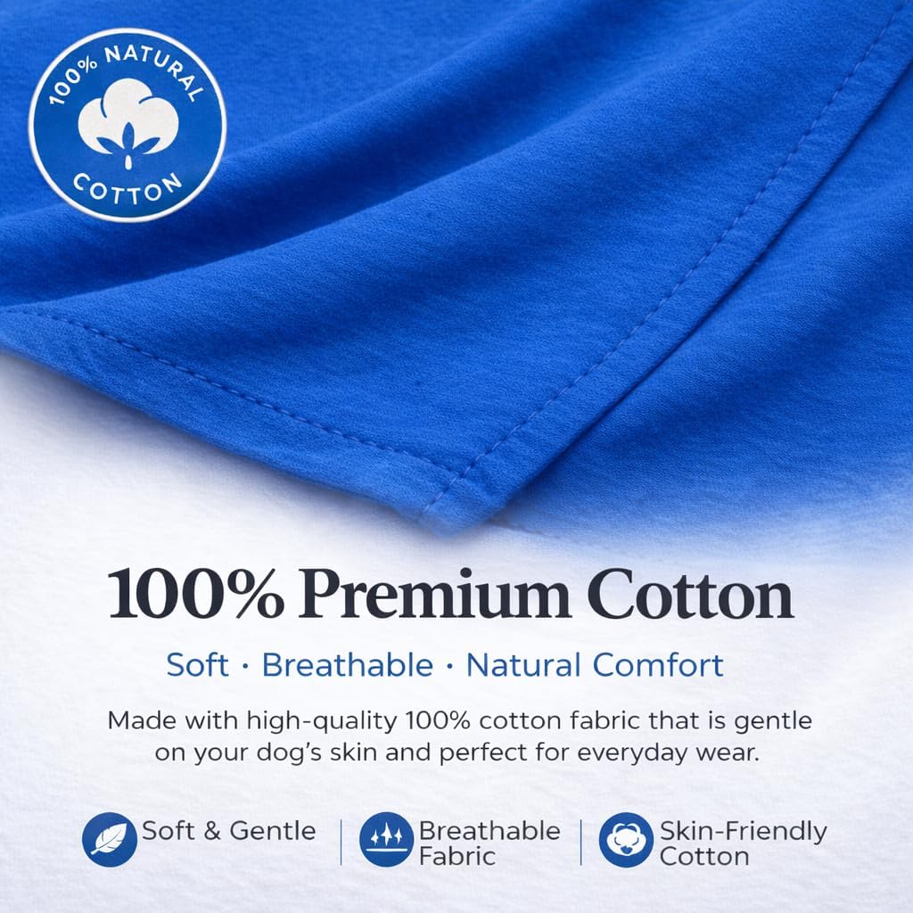 Lovelonglong Pet Clothing Dog Costumes Basic Blank T-Shirt Tee Shirts for Large Dogs Blue XXXXL