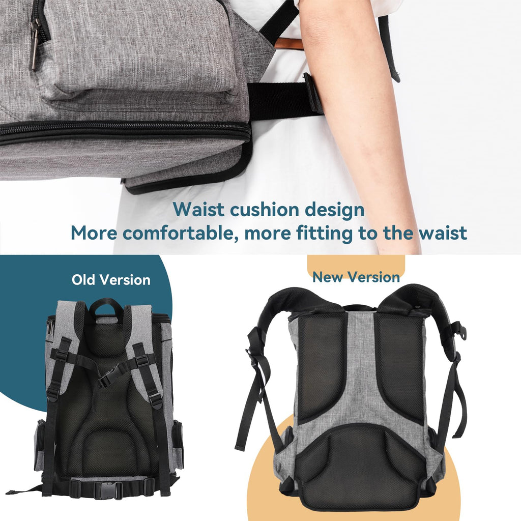 Petsfit Dog and Cat Backpack Carrier, Padded Waist Support, Up to 18 lb