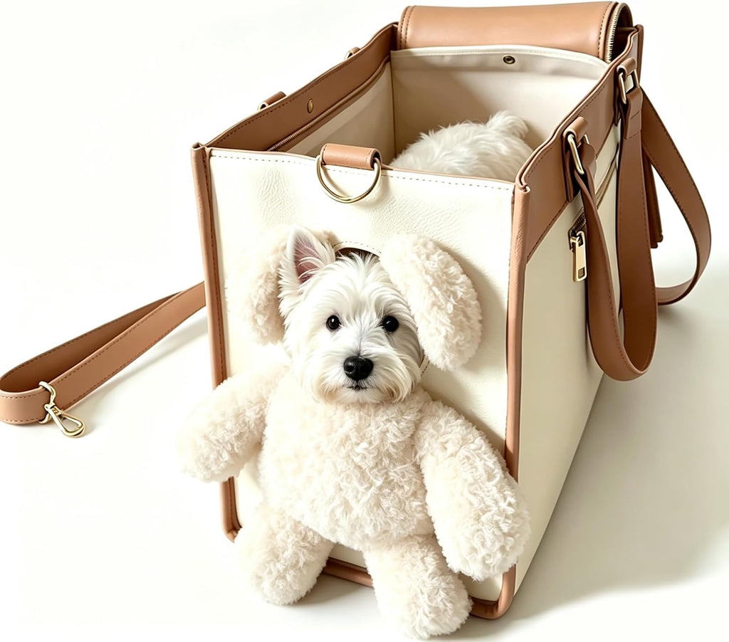 Dog Purse Carrier for Small Dogs – Teddy Bear Bag with Shoulder Strap