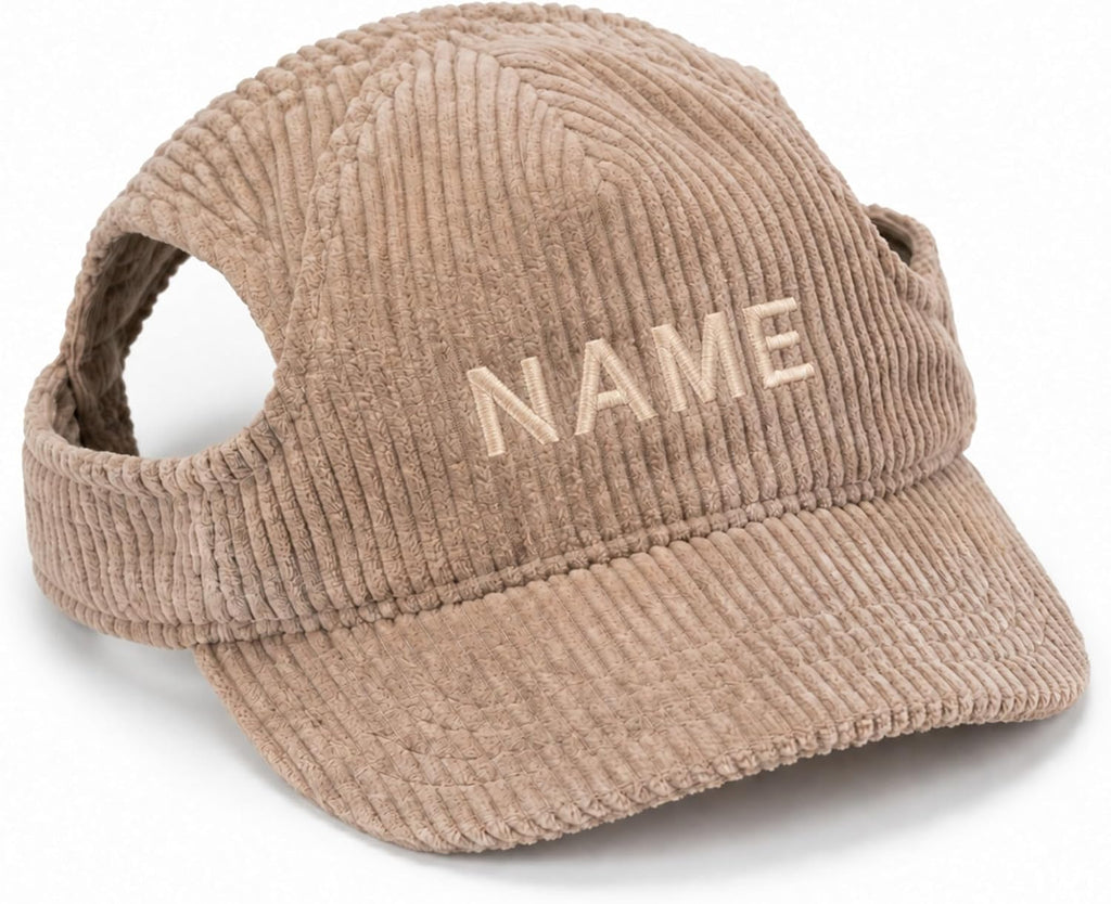 Custom Embroidered Dog Baseball Cap, Pet Sun Hat with Ear Holes for Dog Cat