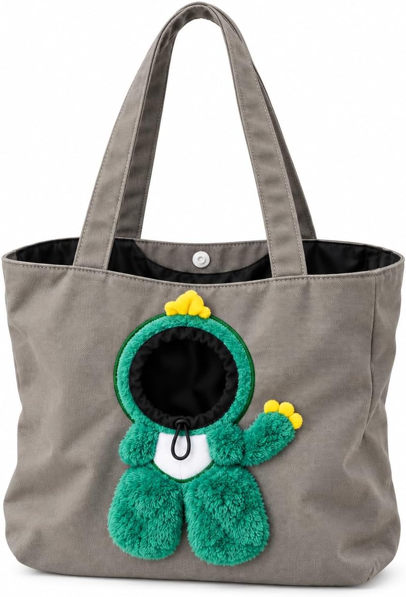 Pet Carrier Tote Bag for Cats, Head-Out Dinosaur Canvas Shoulder Bag
