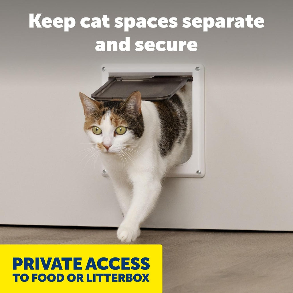 PetSafe Interior Cat Door, 2-Way Lock, White, Cats up to 15 lb