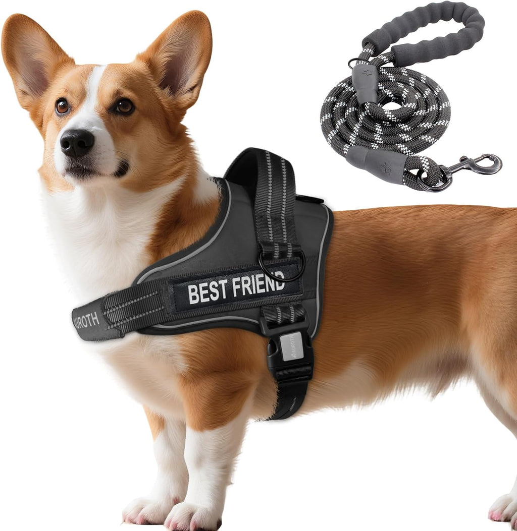 AUROTH Dog Harness for Large Dogs No Pull Tactical Harness and Leash Set