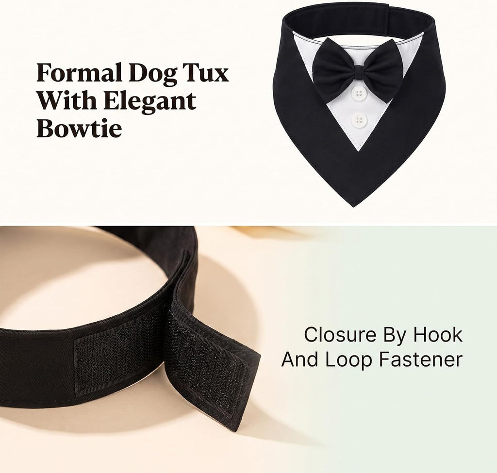 Dog Tuxedo Bandana Wedding Birthday Dog Bow Tie
