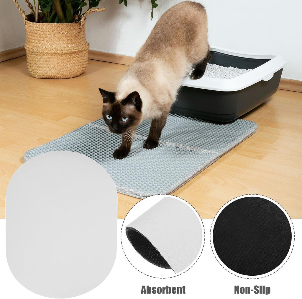 White Diatomite Pet Feeding Mat with Non Skid Protection for Floors