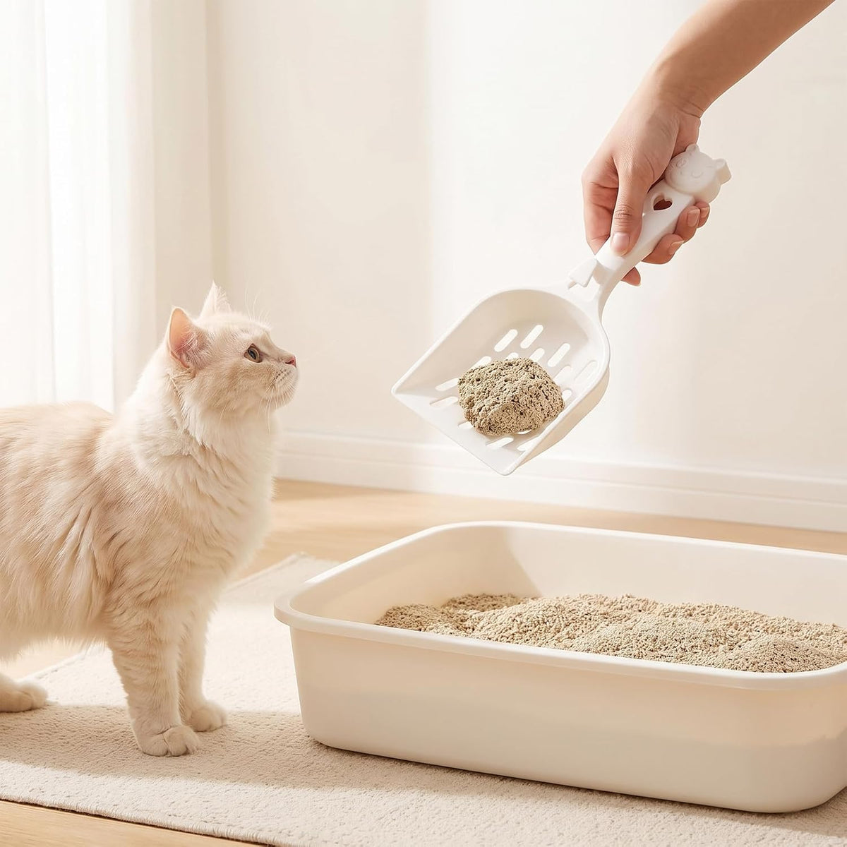 Cat Litter Scoop Plastic Kitty Sifter Pooper Scooper with Wide Slats