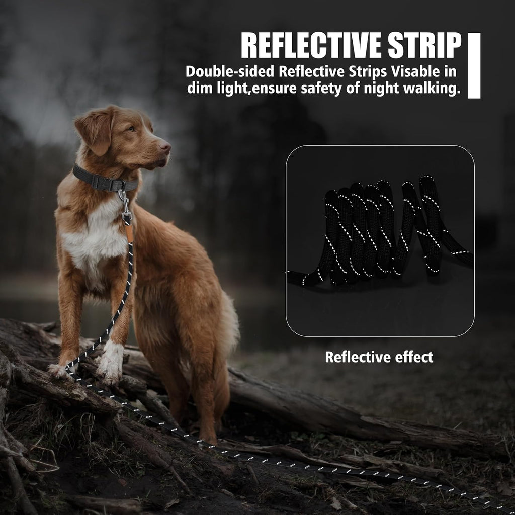 Long Dog Leash Reflective Rope Training Lead 15ft 30ft 50ft Check Cord