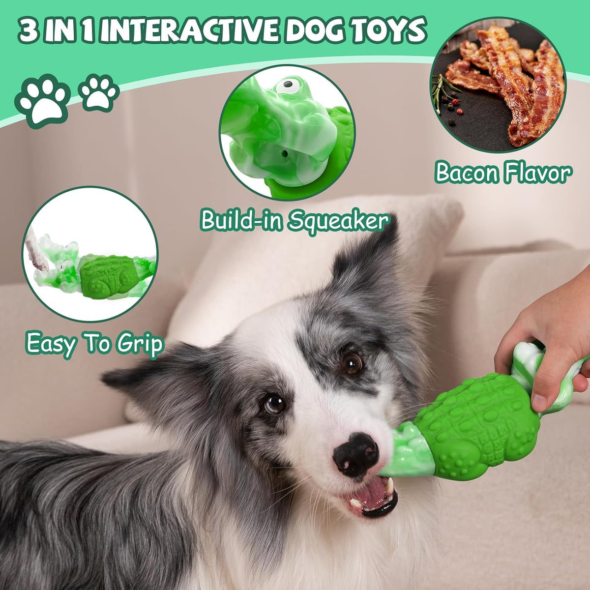 YINEYA Tough Dog Toys for Aggressive Chewers, Indestructible Large Chew Toy