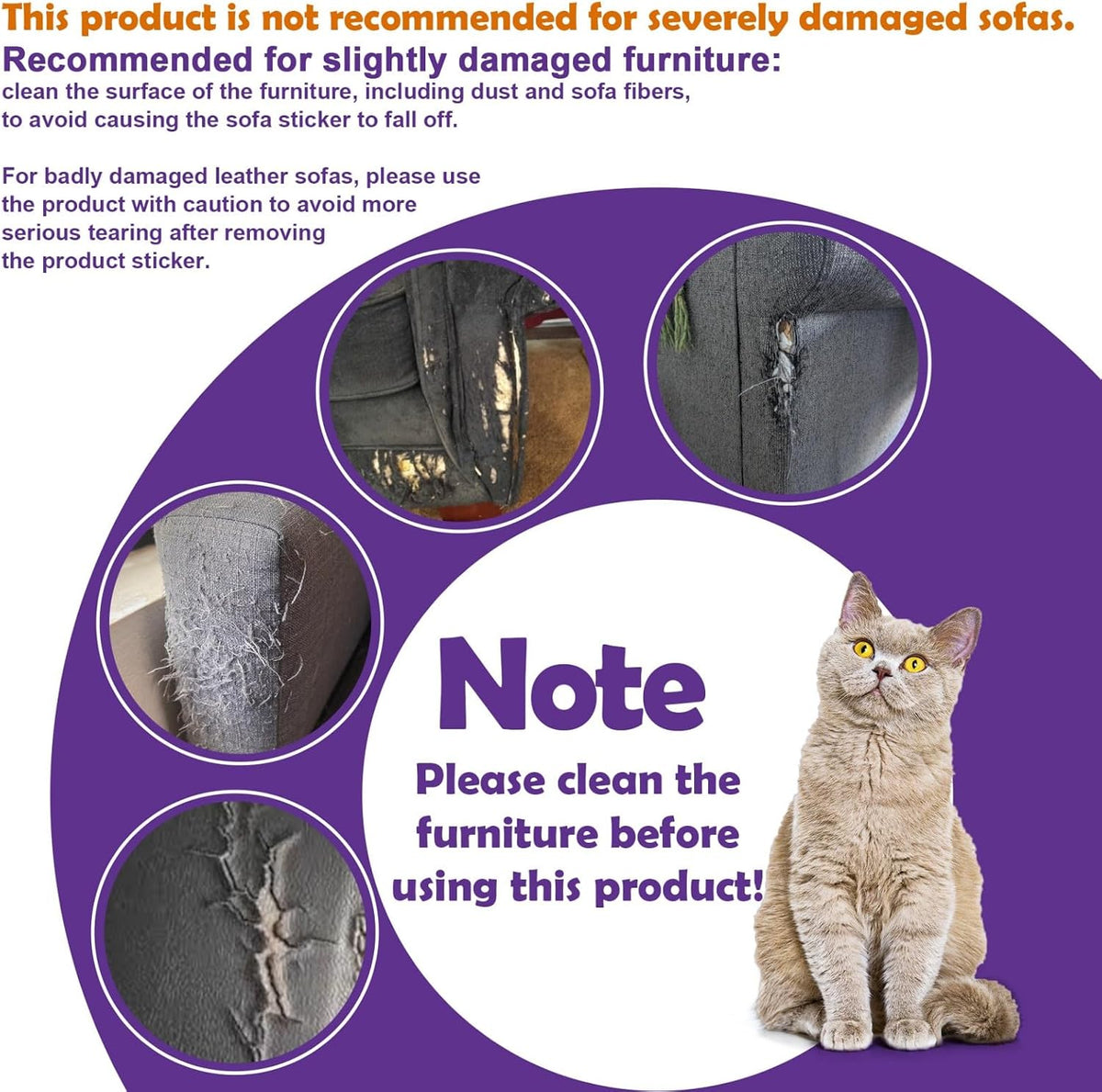 JINVOGREEN 18 Pcs Cat Scratch Furniture Protectors, 17 in