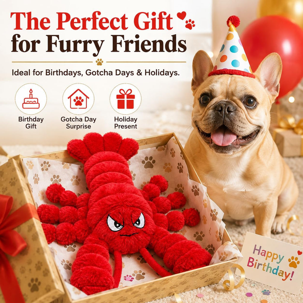 Dog Toys for Small Medium Dogs - Squeaky Plush Puppy Chew Toys with 3 Squeakers and Crinkle Paper, Interactive Pet Toys 