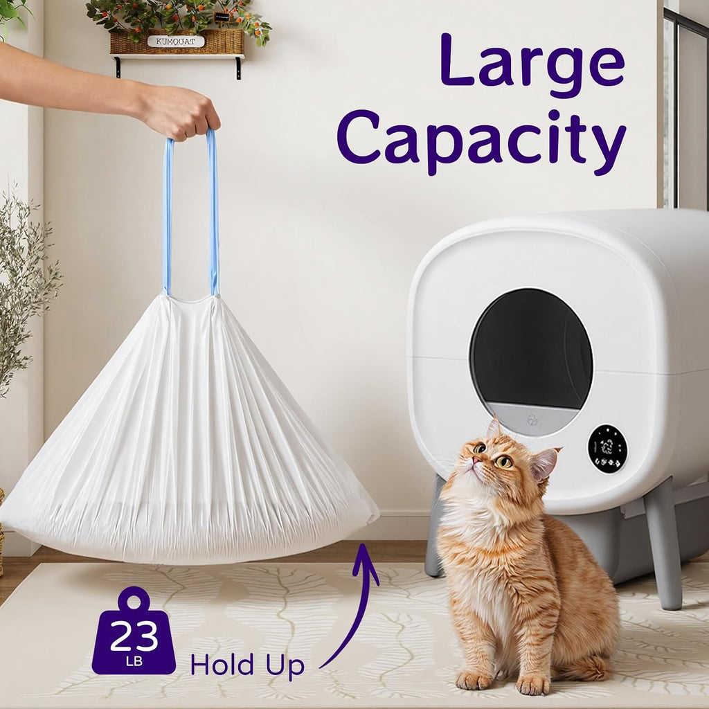120 Count 26" x 11.8" Automatic Cat Litter Box Bags Compatible with Cmg Fmo Fstg Robot Litter box, Thick Self-Cleaning C