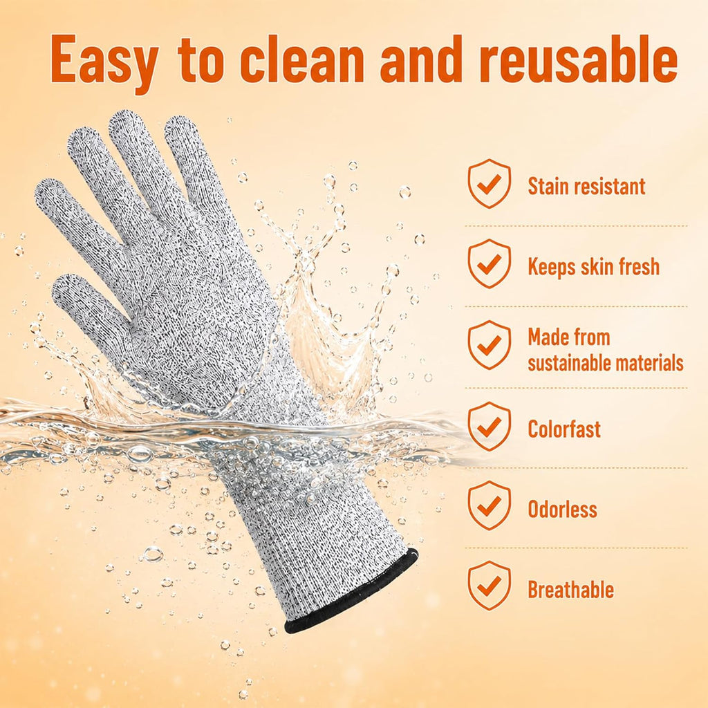 Cat Gloves Bite Proof, Pet Handling Gloves 13.8” Pet Grooming Glove
