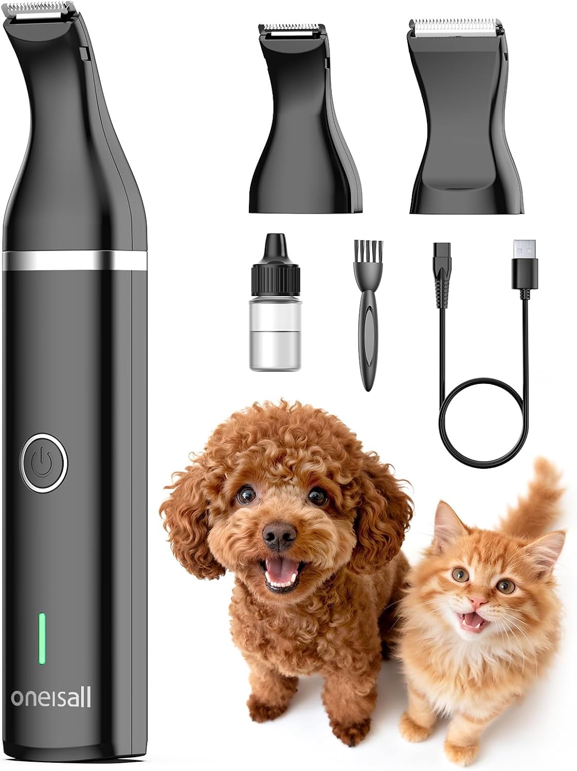 oneisall Dog Paw Trimmer, Small Dog Clippers with Double Blades
