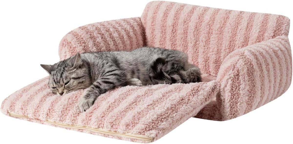 Hollypet Cat Bed Small Dog Orthopedic Couch Beds for Pets up to 13 lbs