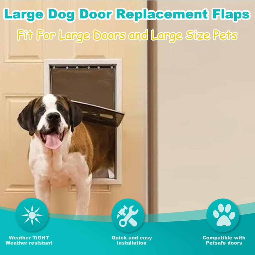 PAC11-11039 Pet Door Replacement Flaps Compatible with PetSafe, Size Large