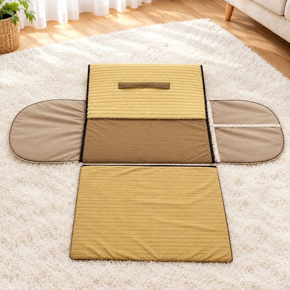 Cat House for Indoor Cats, Enclosed Cat Cave Bed with Curtain Door, Covered Pet House for Cats and Dogs, Removable Washa