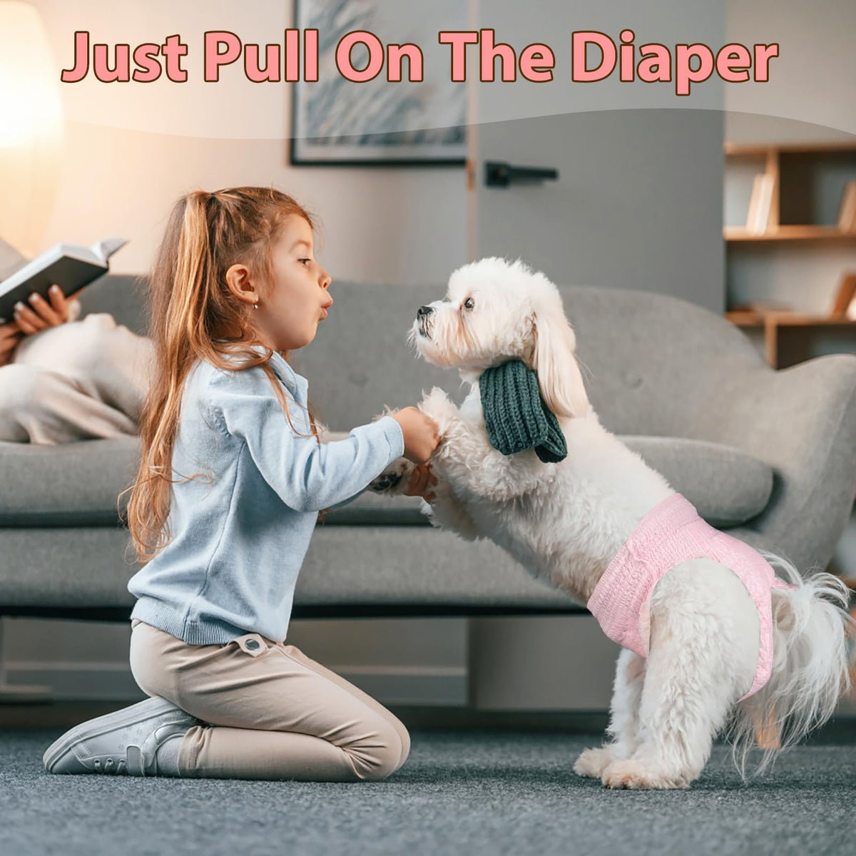 Ambreview Disposable Dog Diapers Female, Just Pull It Up, S 10 PCS