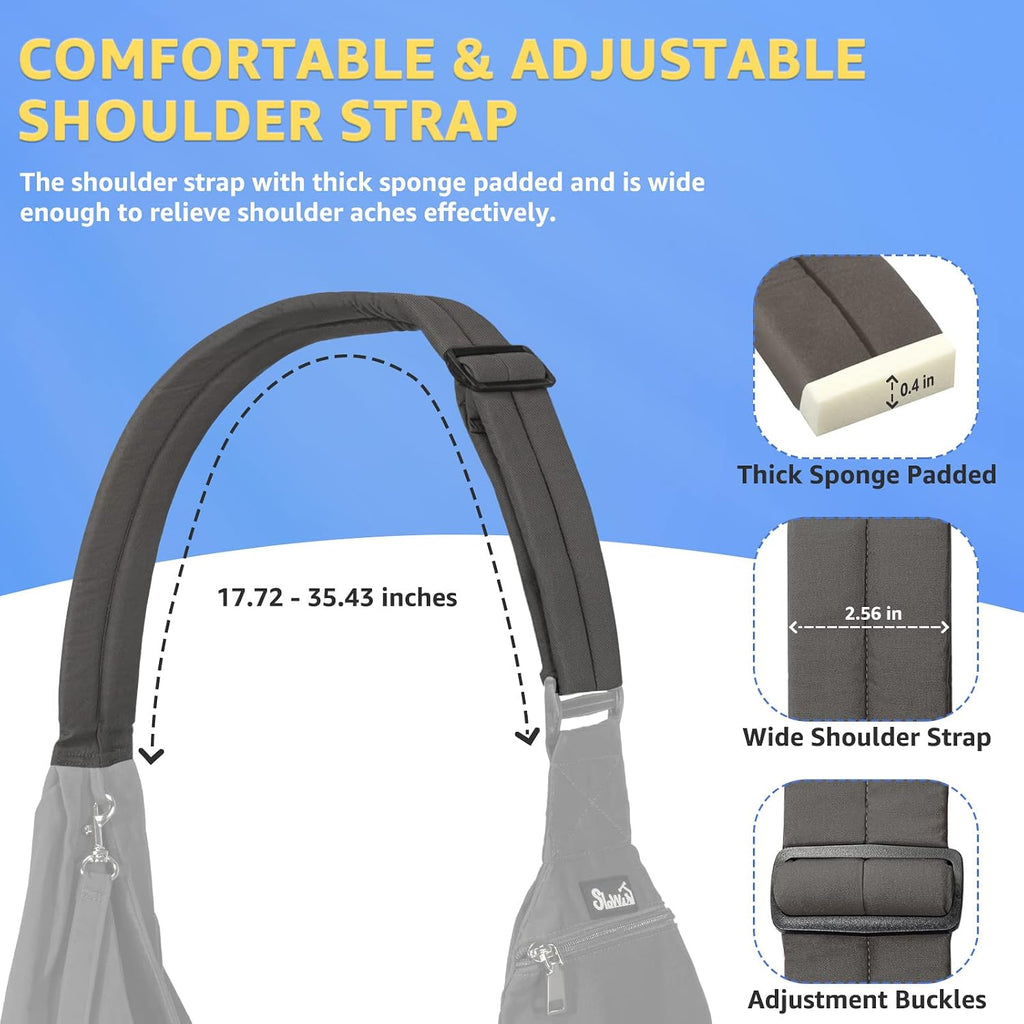 SlowTon Dog Carrier Sling for Small Dogs 2-16 lbs, Thick Padded, Adjustable