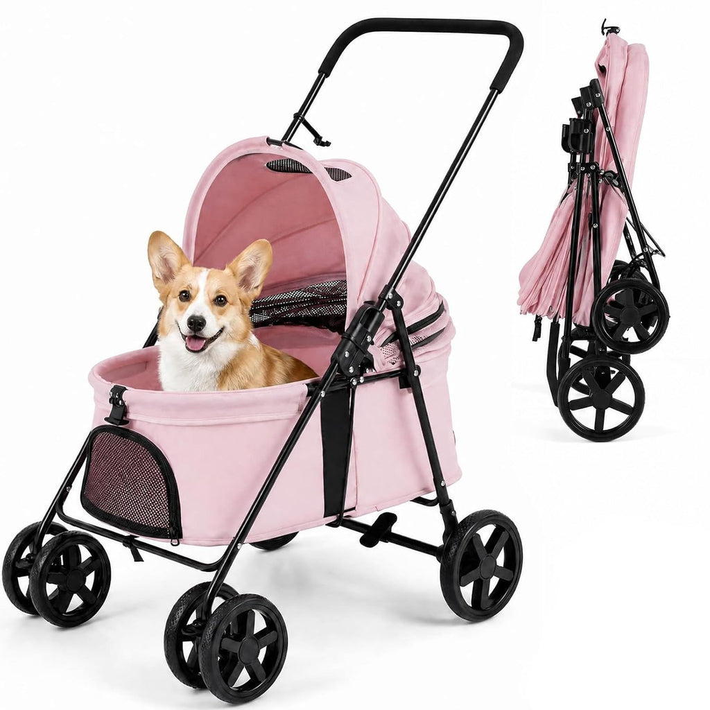 GIANTEX Pet Stroller for Small & Medium Dogs & Cats, Vet Visits & Travel