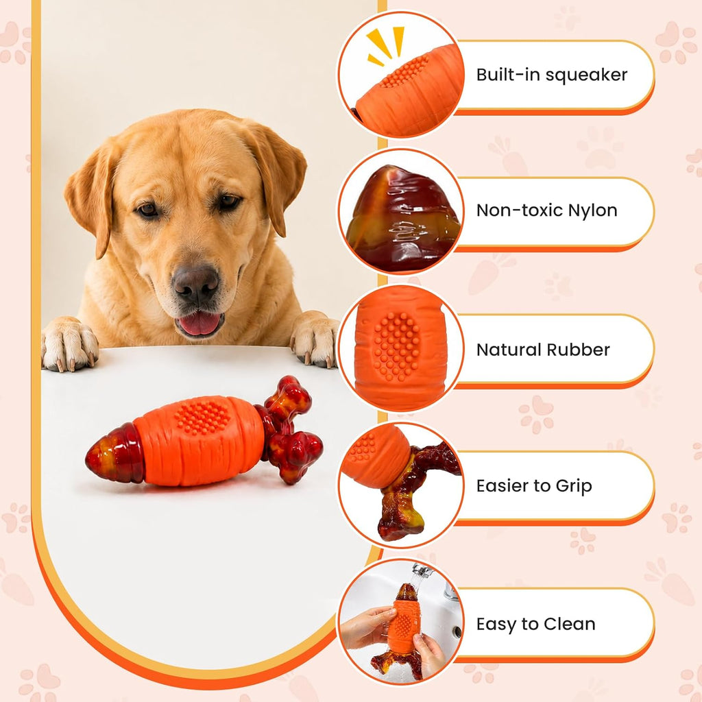 Tough Dog Toys for Aggressive Chewers, Squeaky Durable Dog Chew Toy