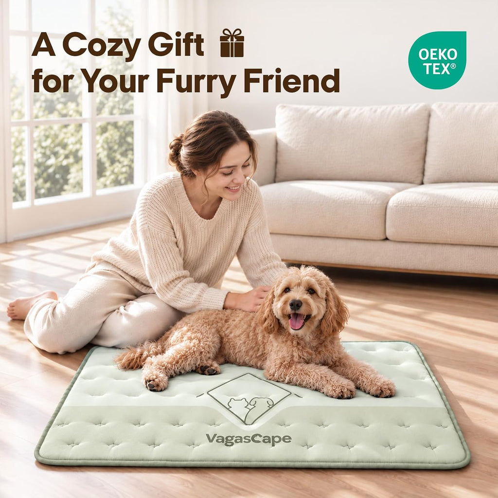 Dog Crate Pad, Washable Warm Dog Mat for Sleeping, 35" x 23"