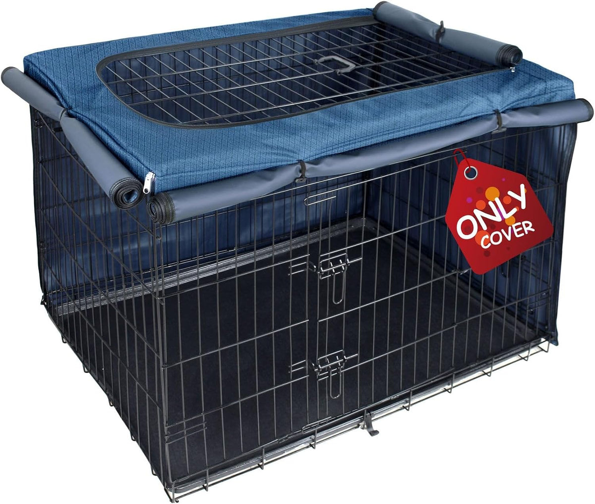 Explore Land Dog Crate Cover, 42 inches, Black