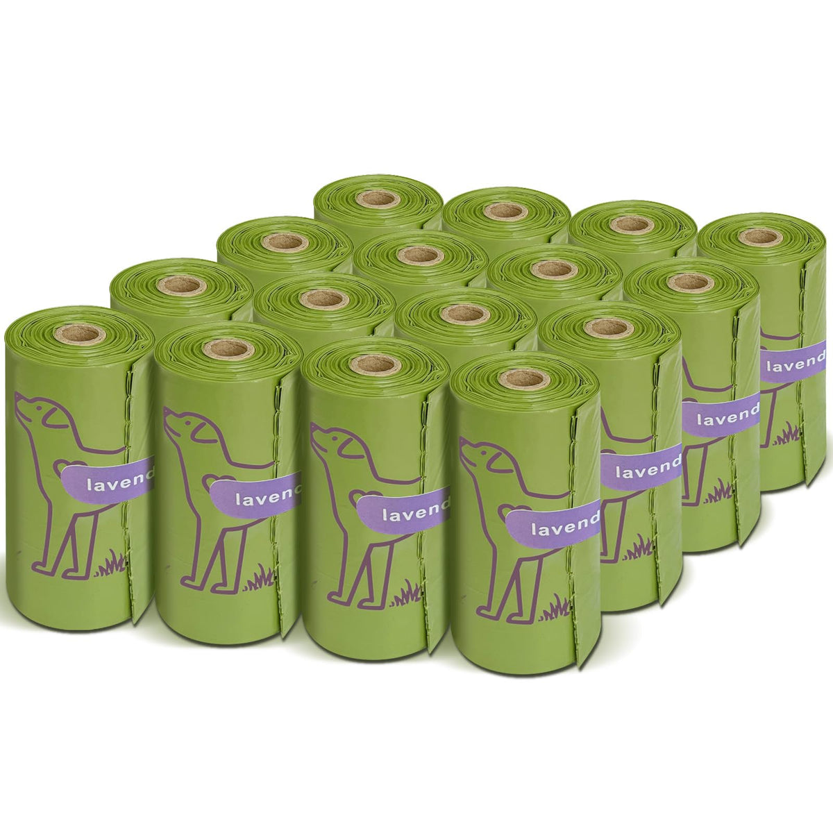 240 Count Lavender Scented 13” x 9” Dog Poop Bags Rolls