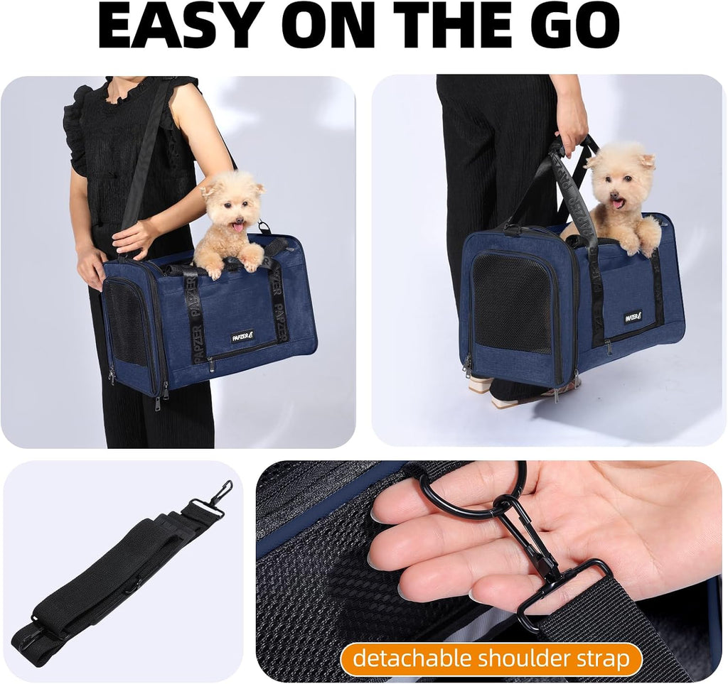 Cat Carrier for Travel, Soft-Sided, Top Loading, Privacy Curtain, to 20 lbs