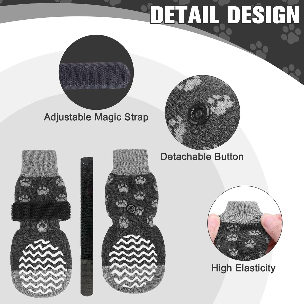 EXPAWLORER Anti Slip Dog Socks to Prevent Licking Paws for Hot Pavement