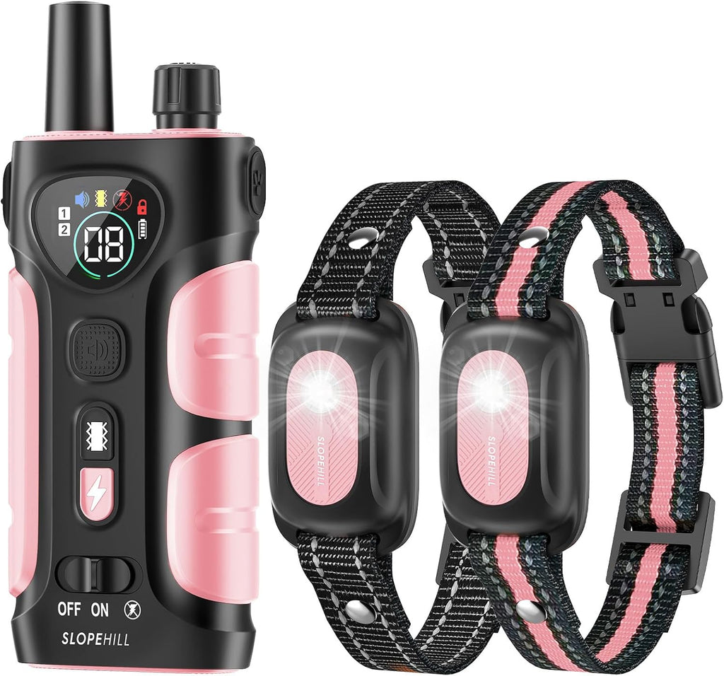 SLOPEHILL Dog Shock Collar 2 Dogs (8-140Lbs),4200FT Dog Training Collar