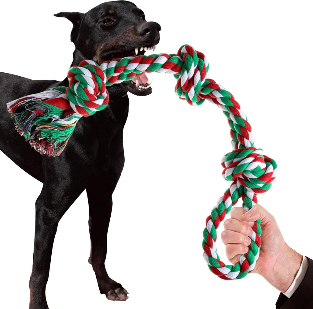 XIGOU Dog Rope Toys Indestructible Dog Toys, Dog Chew Toys for Aggressive Chewers, Tough Puppy Teething Chew Toys for Bo
