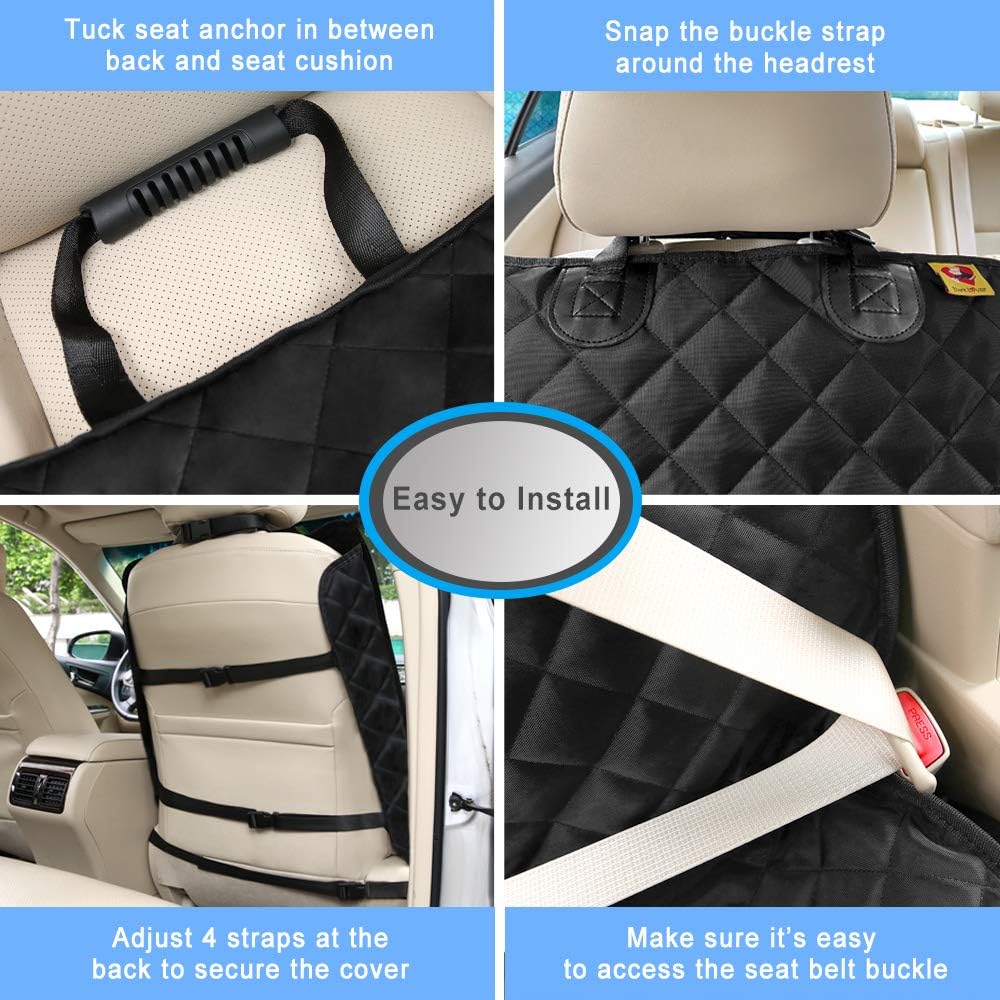 Car Seat Covers Front Seats,Car Seat Protector for Dogs,Scratch-Proof Dog Car Seat Cover,Fits Most Cars SUVs & Trucks(Bl