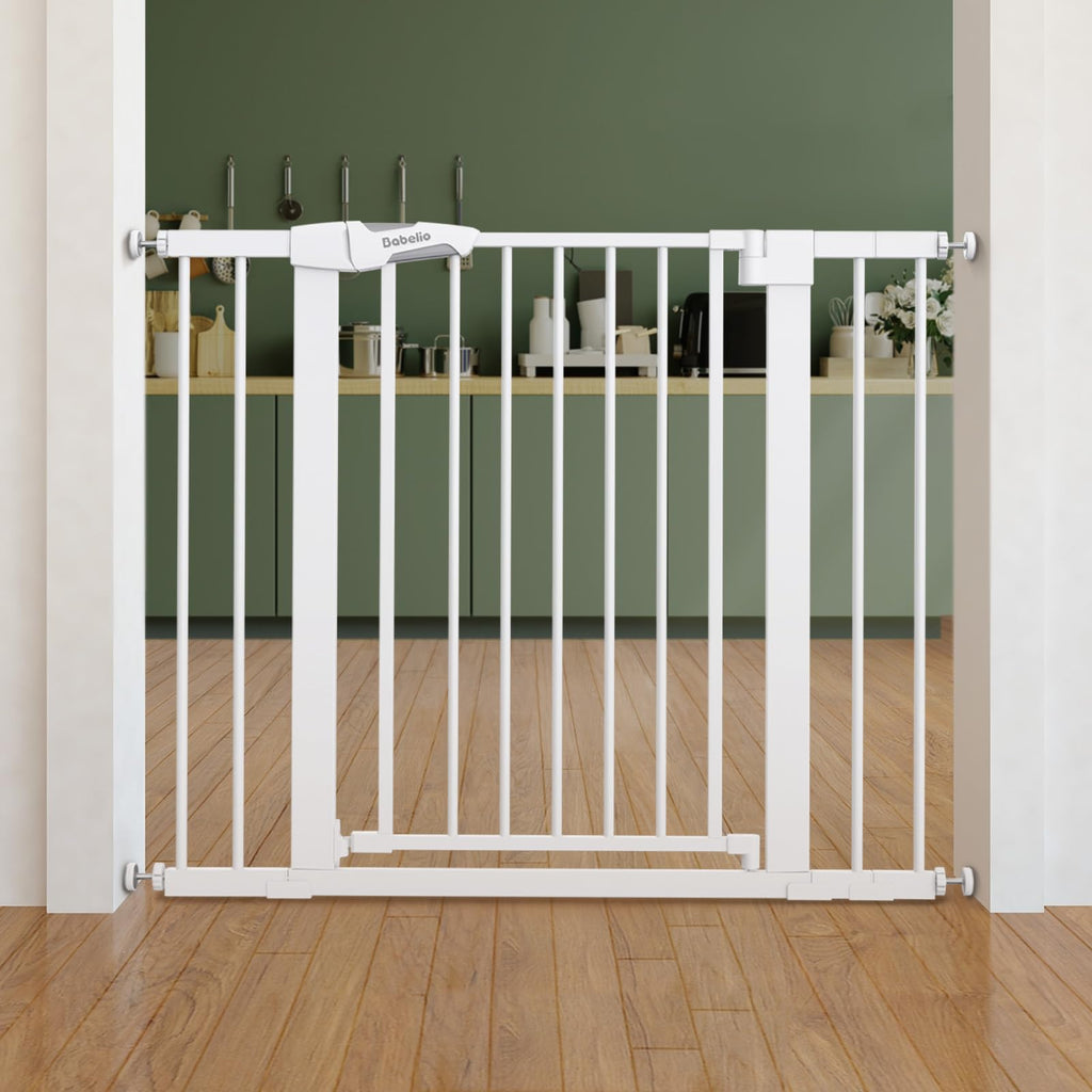 Babelio 26-40" Pressure Mounted Baby Gate for Stairs, PressGuard Dog Gate