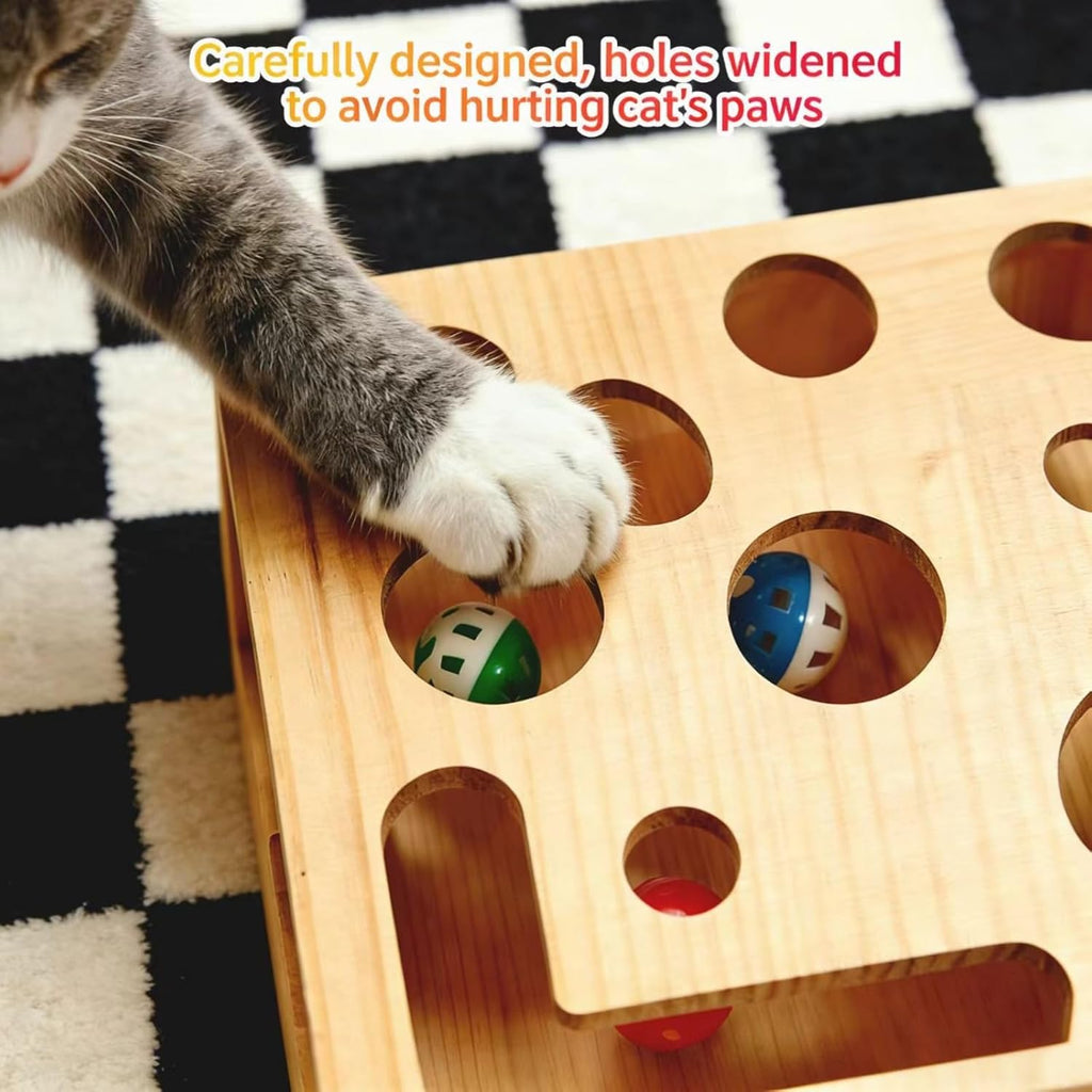 Cat Scratch Puzzle Enrichment Box, Stress-Free Scratch Puzzle Enrichment Box for Cats That Hate Nail Trims, Cat Nail Fil