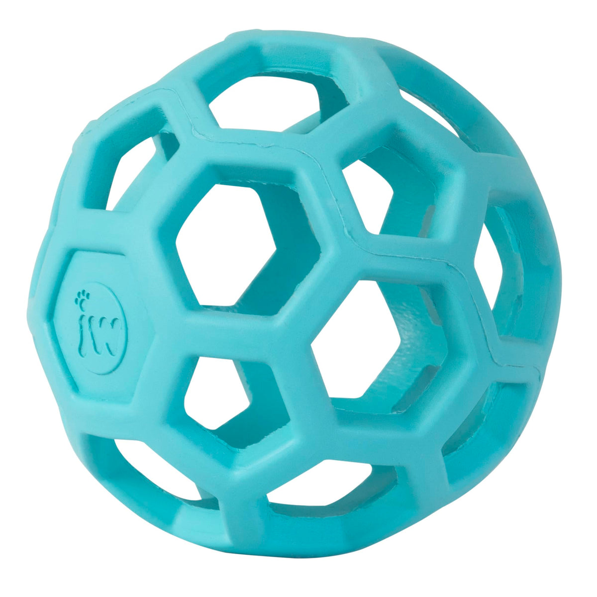 JW Pet HOL-ee Roller Dog Puzzle Ball, Large 5.5in, Natural Rubber, Blue