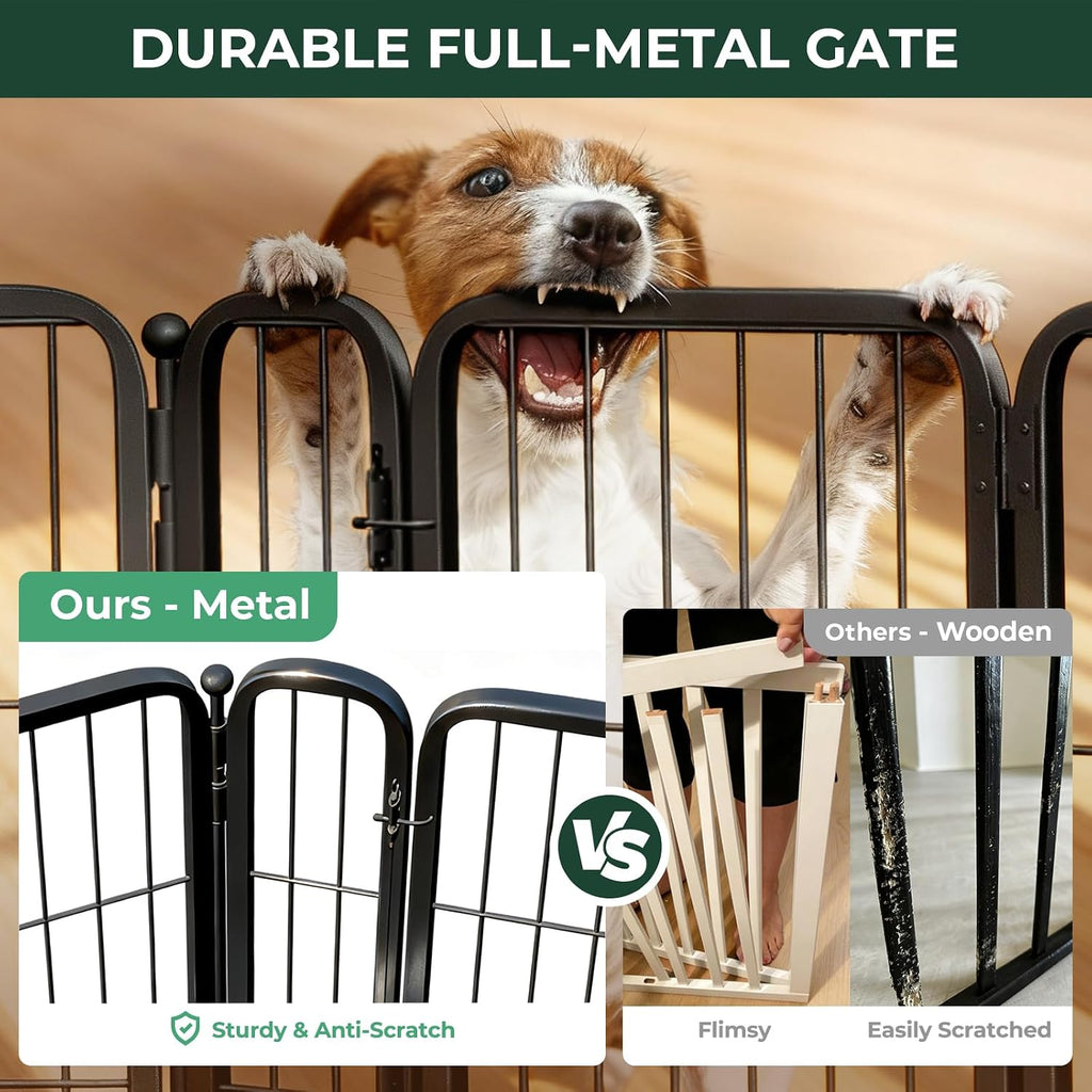 FXW Dog Gate, Extra Wide Adjustable for Openings Up to 183", 24" H