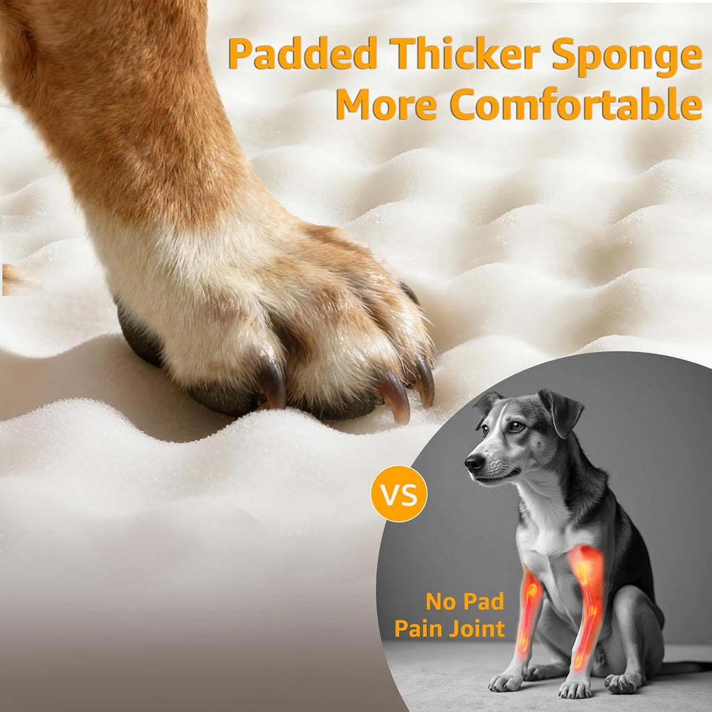 Large Dog Car Seat, Back Seat Extender for Pets with Hard Bottom