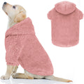 Fuzzy Dog Sweaters - Soft Double-Sided Plush Fleece Dog Hoodie - Pink-M