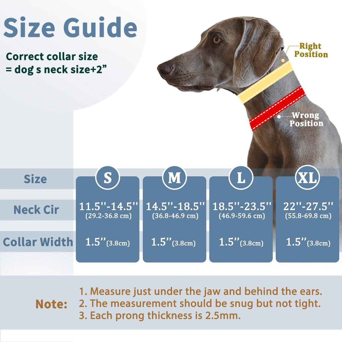 Mayerzon Martingale Dog Collar No Pull, Black, M | Neck Cir 14.5"-18.5"