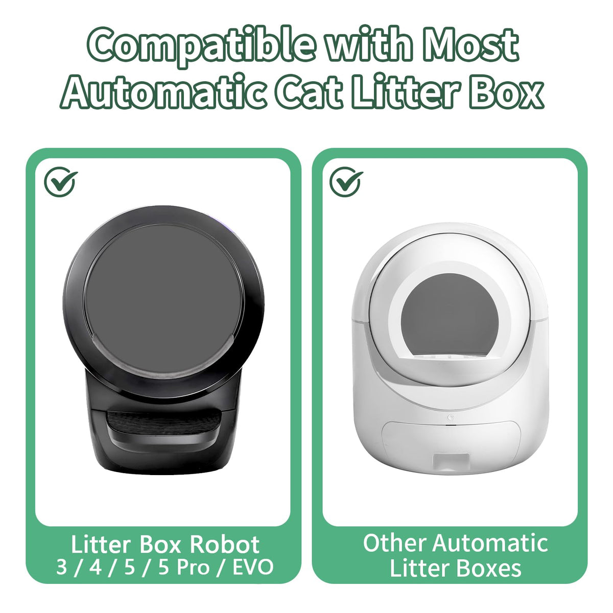 ANWA 40 Count Automatic Litter Box Bags, Litter Box Robot 4/5 Waste Bags