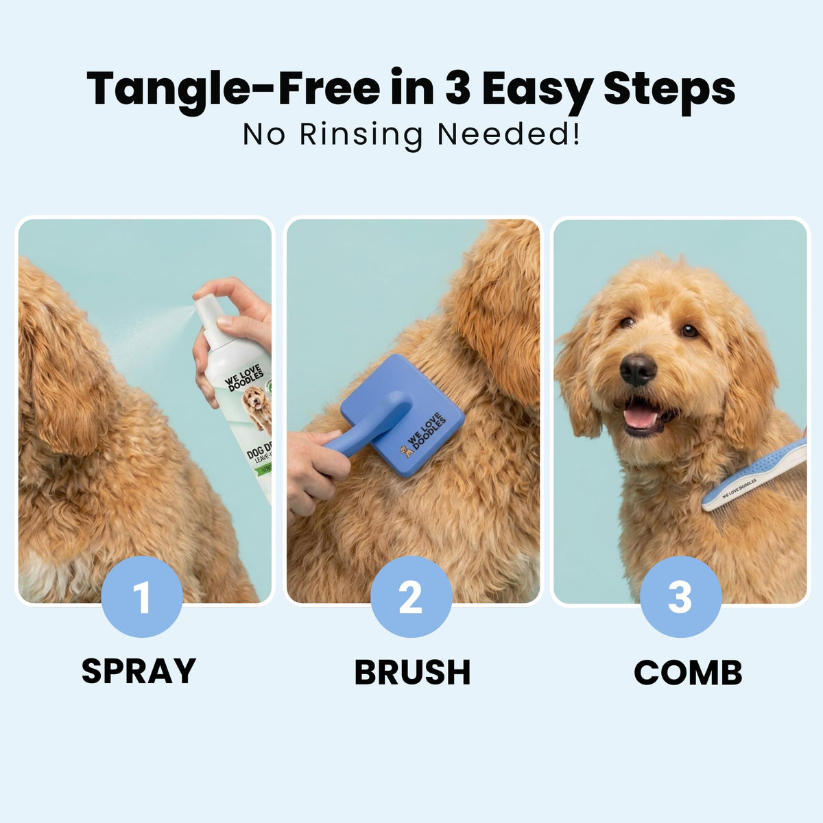 Dog Detangler Spray, Leave-In Conditioner Spray for Dogs, Lavender, 16 OZ