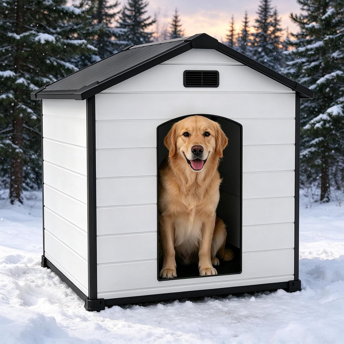 Extra Large Waterproof Dog House for Indoor & Outdoor Use