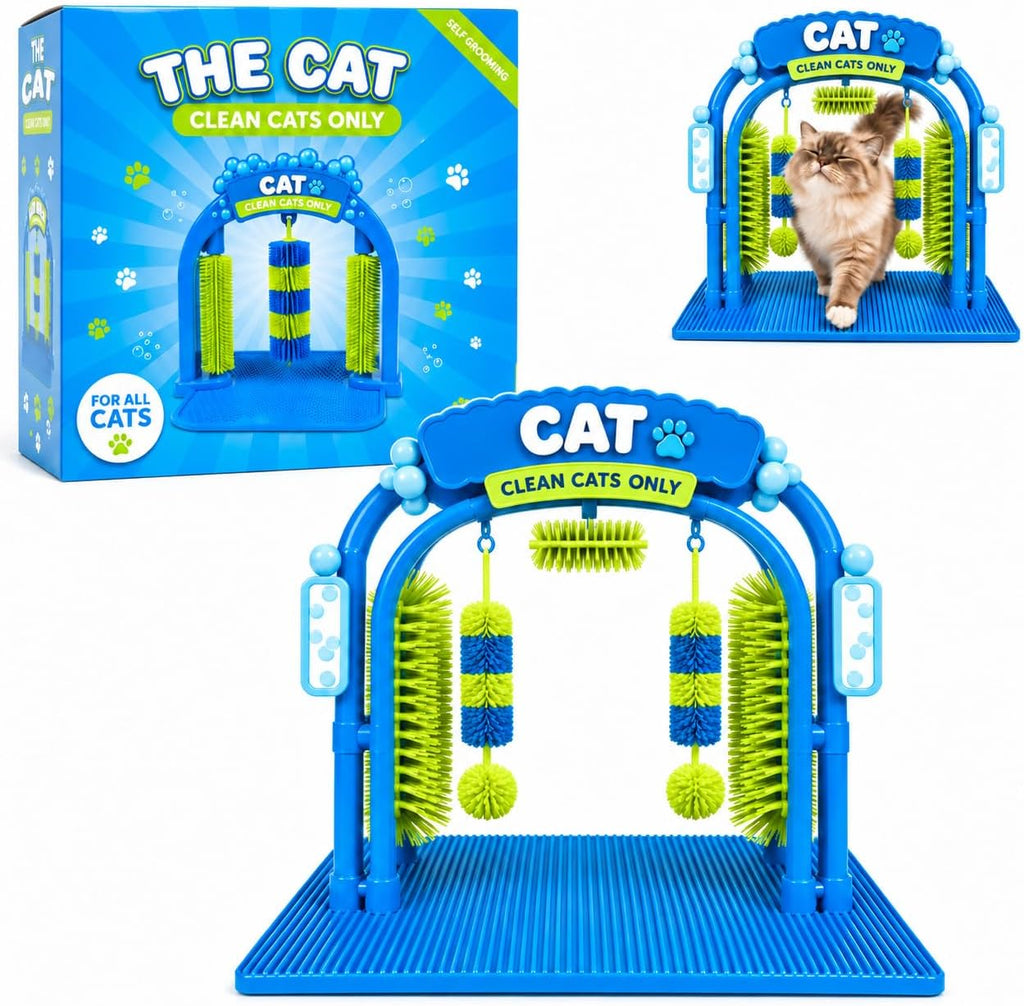Cat Grooming Wash Station, Self Grooming Arch Scratcher，1 Pcs