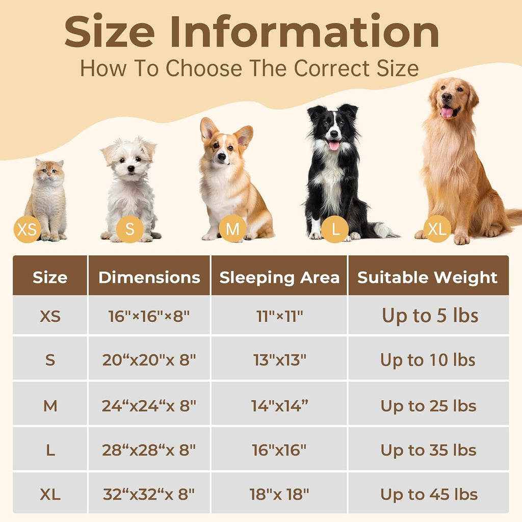 Calming Donut Dog and Cat Bed for Indoor Cats, Anti-Anxiety Round Fluffy Soft Washable Small Pet Bed for Puppy and Kitte