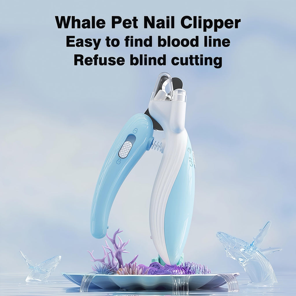 Dog & Cat Nail Clippers with LED Light, Illuminates Nails Helps See Quick, Pet Nail Trimmer with Sharp Stainless Steel Blades, Nail Catcher, Safety Lock for Dog, Cat, Rabbit, Guinea Pig (CoffeeBrown)