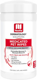 Nootie Medicated Dog Wipes, 2% Chlorhexidine and 2% Miconazole Formulated Pet Wipes for Dogs and Cats - 5"x 6" Size XL W