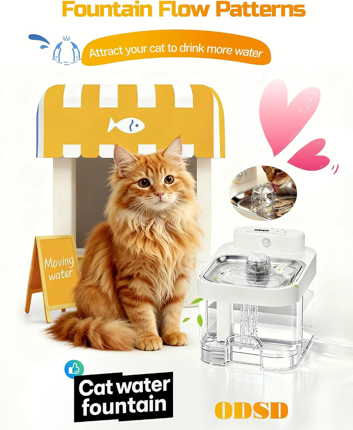 Filterless Cat Water Fountain - App Monitoring Pet Water Dispenser